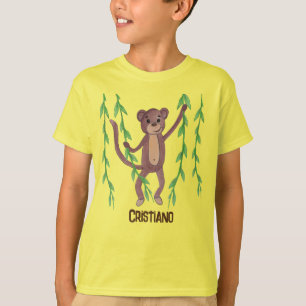 モンキーウィングオングリーンつる植物Tシャツ Tシャツ