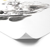 モンキーウォーター色モンキーイヤーのカレンダーのポスター2016 ポスター (角)