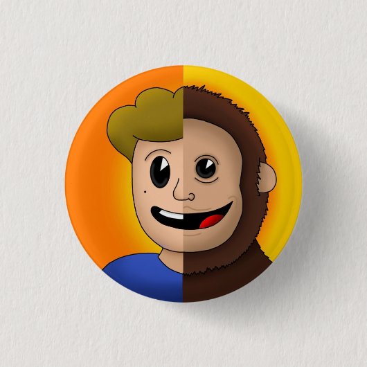 モンキーウルフピン 缶バッジ (正面)