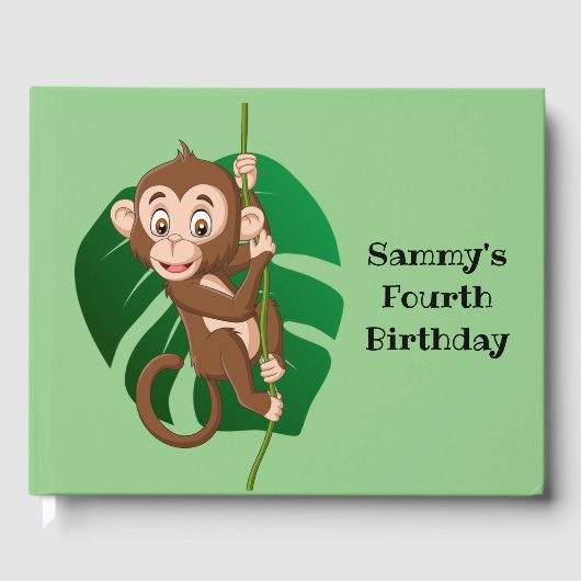 モンキーオンつる植物デザインゲストブック ゲストブック (正面)