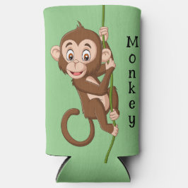 モンキーオンつる植物デザインセルツァークーラーボックス スリム缶クーラー