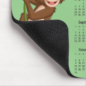 モンキーオンつる植物2025カレンダーマウスパッド マウスパッド (コーナー)