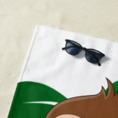 モンキーオンザつる植物デザインビーチタオル ビーチタオル (インサイチュ)