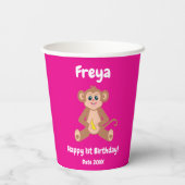 モンキーオンピンク 紙コップ (裏面)