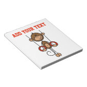 モンキーカスタマイズギムナストのリングや輪ノートパッド ノートパッド (アングル)