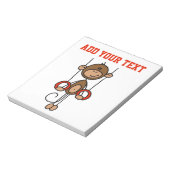 モンキーカスタマイズギムナストのリングや輪ノートパッド ノートパッド (回転)