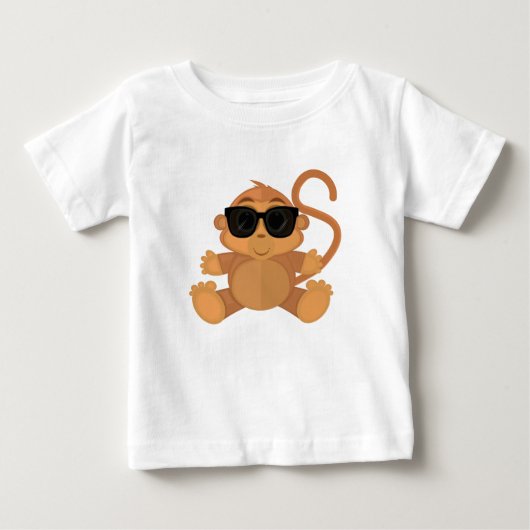 モンキーカッコいい ベビーTシャツ (正面)