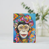 モンキーカラフル ポストカード (スタンド正面)