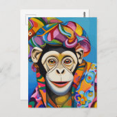 モンキーカラフル ポストカード (正面/裏面)