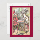 モンキーカードチートがブルドッグと言う ポストカード (正面/裏面)