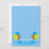 モンキーキッのまわりにズ卒業招待状 招待状 (裏面)