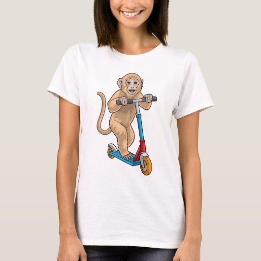 モンキーキックスクーター Tシャツ (正面)
