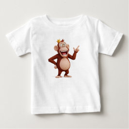 モンキーキングのキャラクターが指を上げている ベビーTシャツ