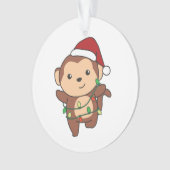 モンキークリスマスウィンターアニマルサル オーナメント (正面)