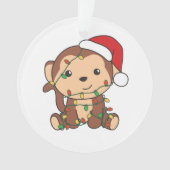 モンキークリスマスウィンターアニマルサル オーナメント (正面)