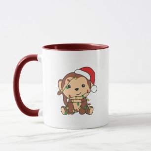 モンキークリスマスウィンターアニマルサル マグカップ