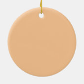 モンキークリスマスクリスマスアニマルかわいいモンキーピース セラミックオーナメント (裏面)