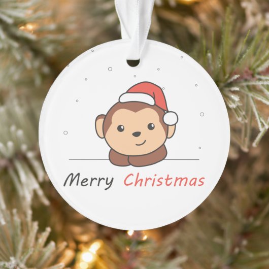 モンキークリスマススノーアニマルサル オーナメント (ツリー)