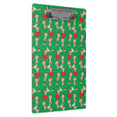 モンキークリスマスパターンレッドグリーン クリップボード (右)