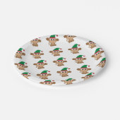 モンキークリスマス小妖精や小人 ペーパープレート (アングル)