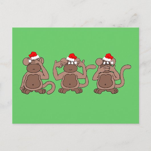 モンキークリスマス シーズンポストカード (正面)