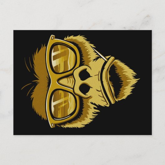 モンキークールゴリラ モダンポップ・アートの絵画| シーズンポストカード (正面)