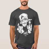 モンキーグラフィティヒップホップラップのミュージックテープグラフィック Tシャツ (正面)