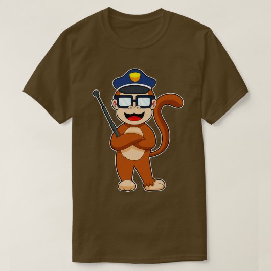 モンキーコップバトンポリス Tシャツ (デザイン正面)