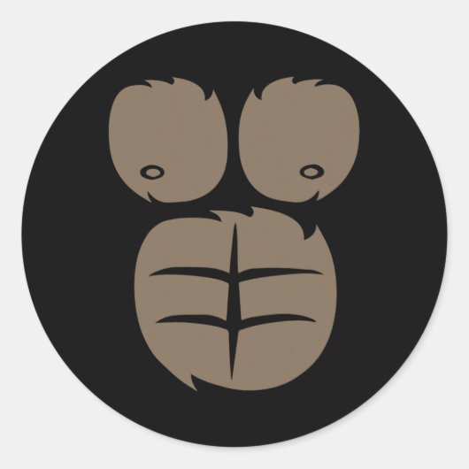 モンキーゴリラコスチュームTee動物腹ファンシードレス ラウンドシール (正面)