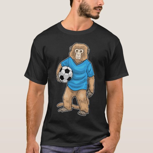 モンキーゴールキーパー サッカー スポーツ Tシャツ (正面)