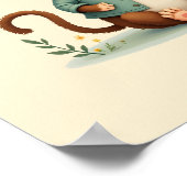 モンキーサファリよくはしゃぐ子供部屋ウォールアート ポスター (角)