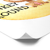 モンキーサファリベビー子供部屋ポスター引用文かわいい ポスター (角)