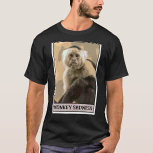モンキーサリーモンキー泣き叫びミーム Tシャツ