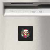 モンキーサンタハットクリスマスクリスマス マグネット (インサイチュ (食洗機))