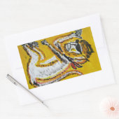 モンキーサーカスアート 長方形シール (封筒)