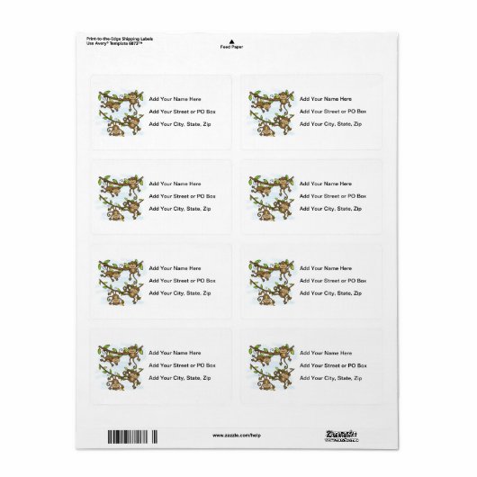 モンキーシャイン ラベル (フルシート)