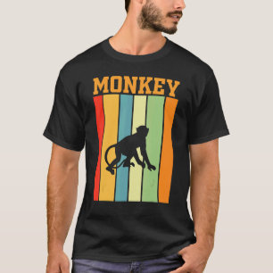 モンキーシャドウシルエット(レトロカラー) Tシャツ