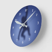 モンキーシルエット ラウンド壁時計 (傾斜)