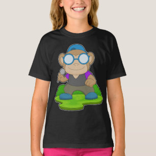 モンキーシンガーマイク音楽 Tシャツ