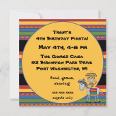 モンキーシンコデマヨ誕生日招待状 招待状 (裏面)