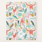 モンキージャングル動物の熱帯葉動物 プランナー手帳 (裏面)