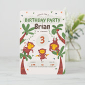 モンキージャングル誕生日パーティー 招待状 (スタンド正面)