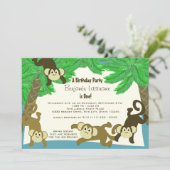 モンキージャングル誕生日 招待状 (スタンド正面)