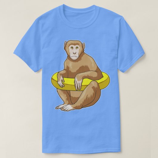 モンキースイミングライフブイ Tシャツ (デザイン正面)