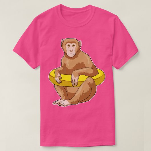 モンキースイミングライフブイ Tシャツ (デザイン正面)