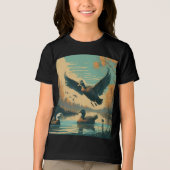 モンキースイングのグループの漫画のイメージを作成する トライブレンドＴシャツ (正面)