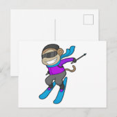 モンキースキーヤースキー ポストカード (正面/裏面)