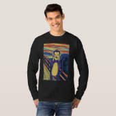 モンキースクリーム絵画ムンクのスクリームサル Tシャツ (正面フル)