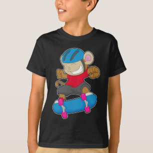 モンキースケータースケートボードスポーツ Tシャツ