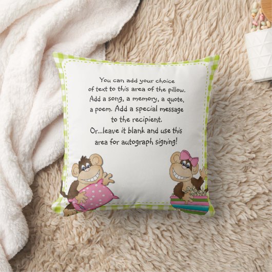モンキースランバーカスタムパーティー枕 クッション (ブランケット)